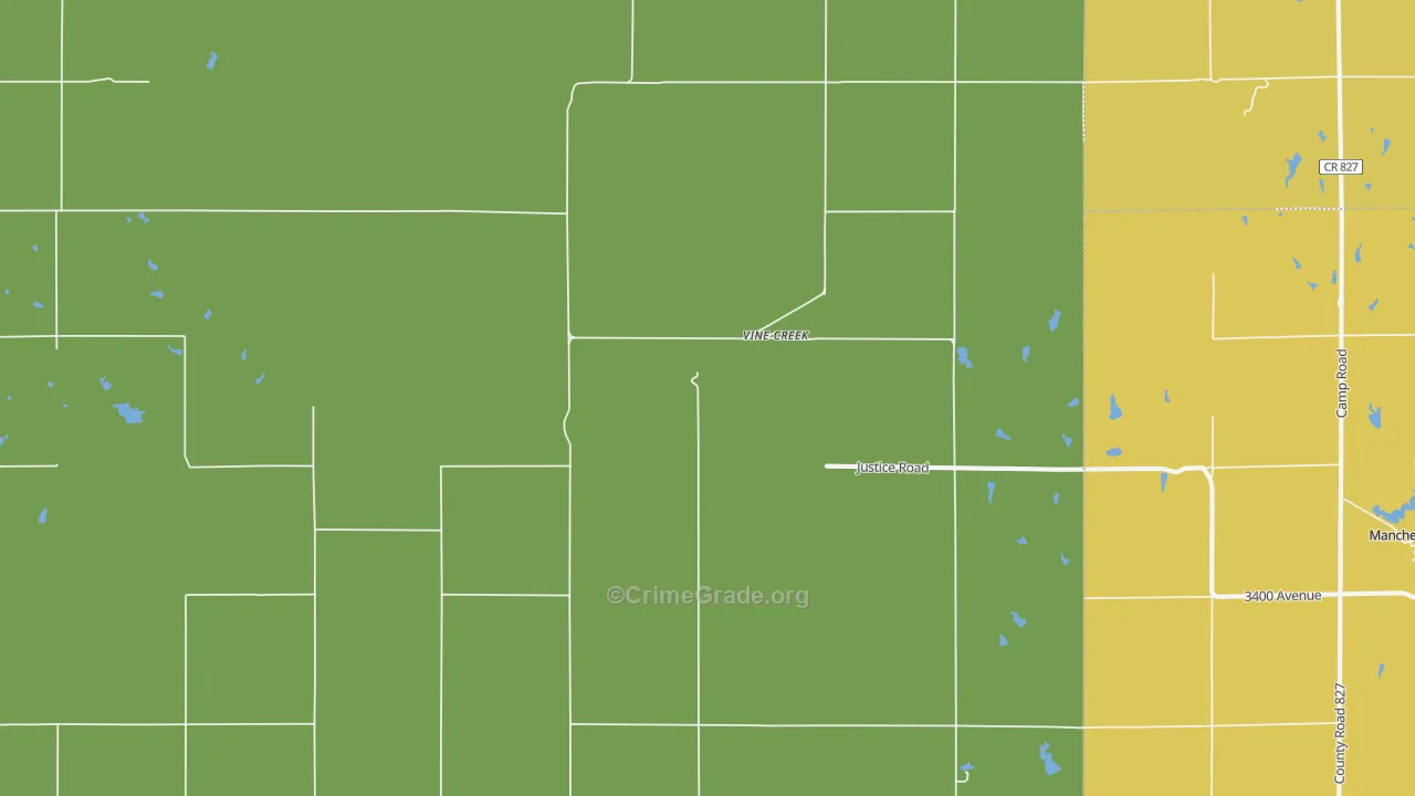 Vine Creek, KS Map of Burglary Rates
