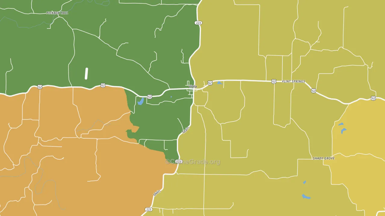 Viola, AR Map of Burglary Rates