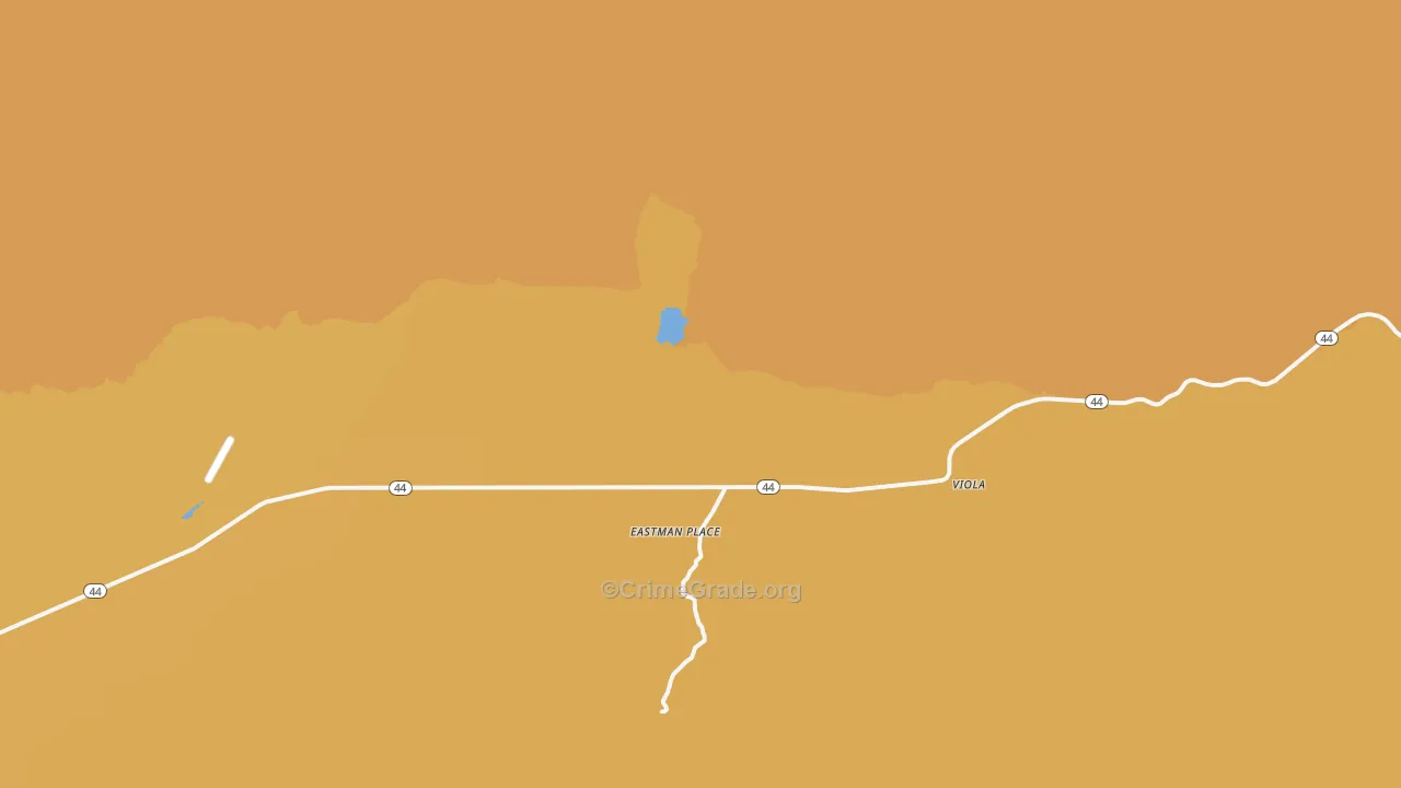 Viola, CA Map of Burglary Rates