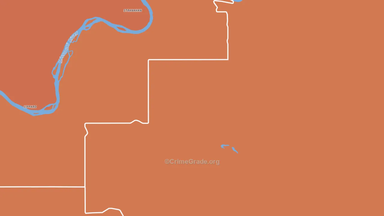 Virgelle, MT Map of Burglary Rates