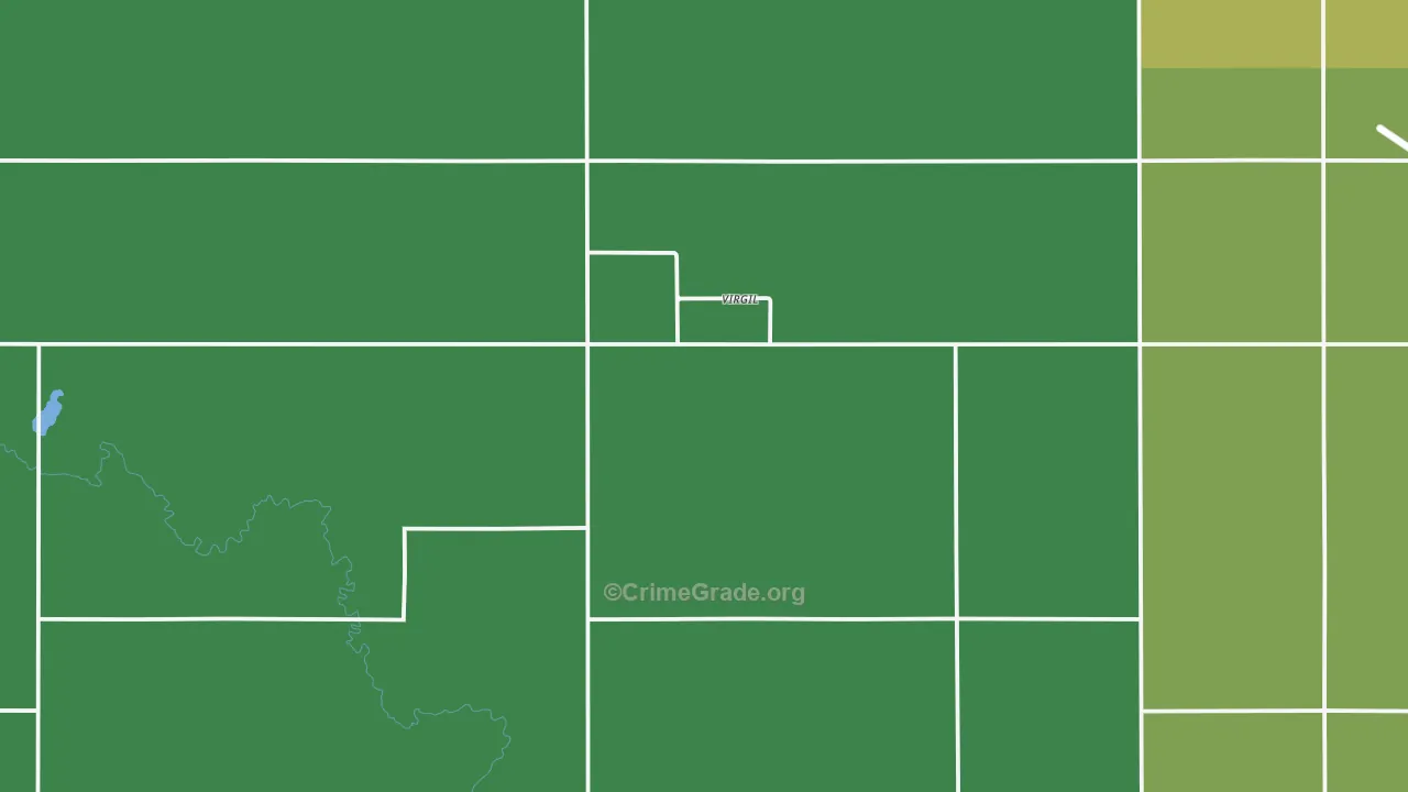 Virgil, SD Map of Burglary Rates