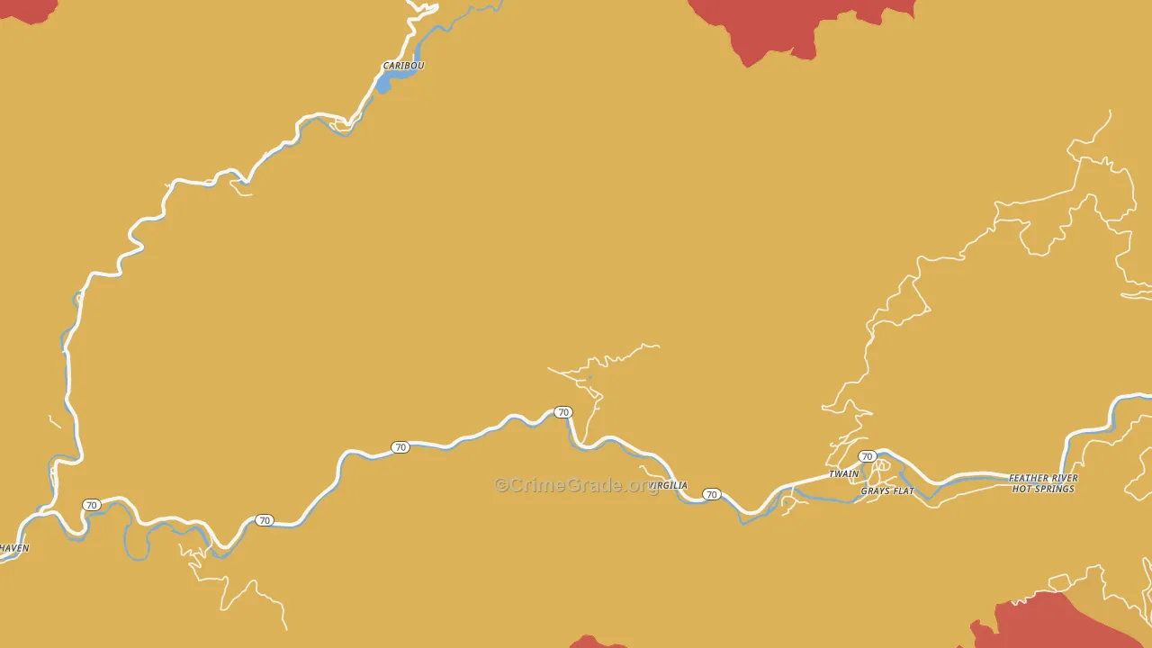Virgilia, CA Map of Burglary Rates