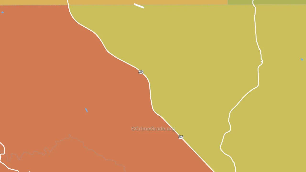 Virginia Dale, CO Map of Burglary Rates
