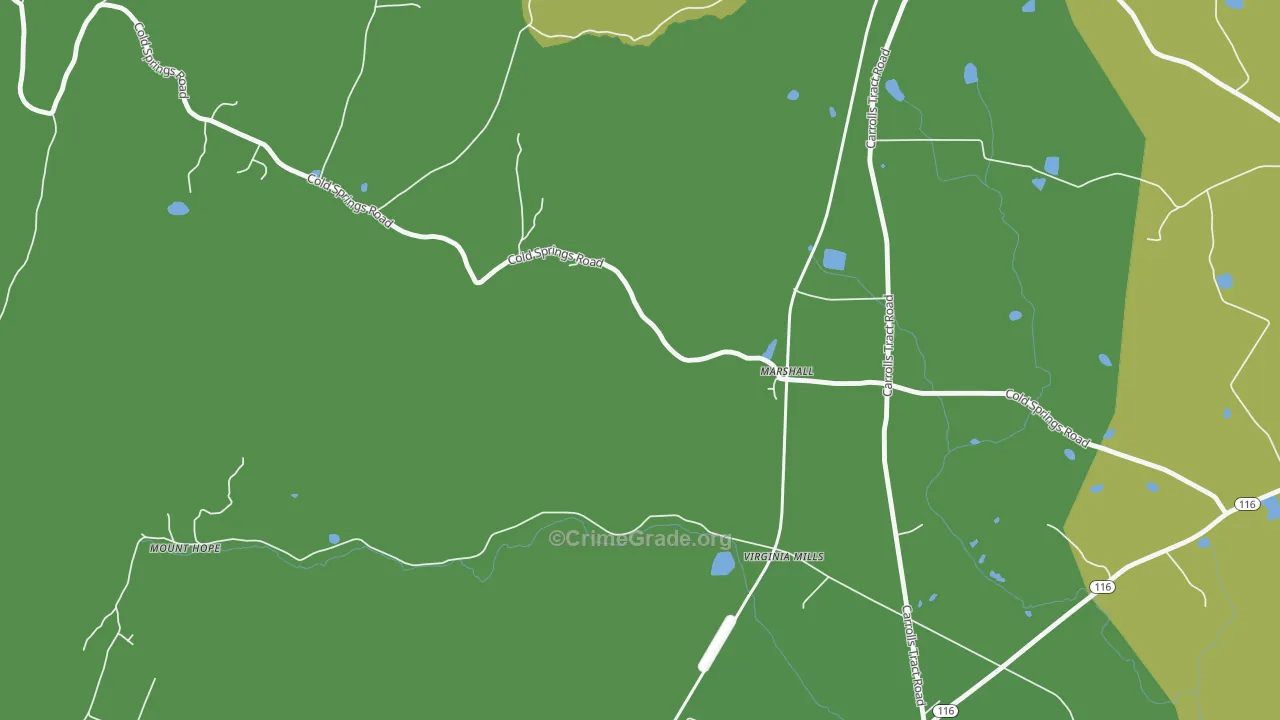Virginia Mills, PA Map of Burglary Rates