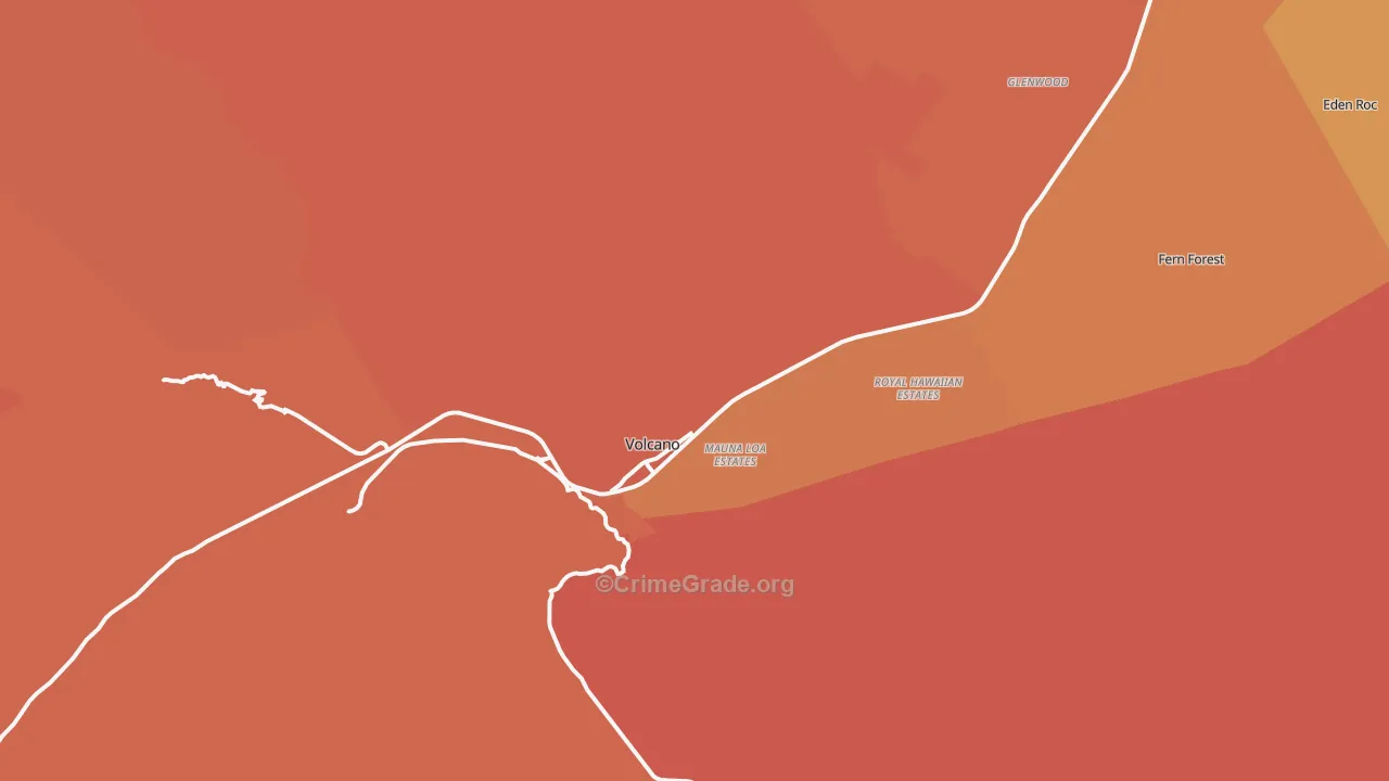 Volcano, HI Map of Burglary Rates
