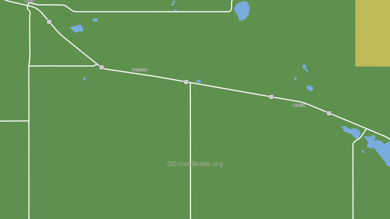 Voltaire, ND Map of Burglary Rates
