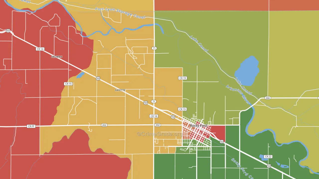 Vroman, CO Map of Burglary Rates
