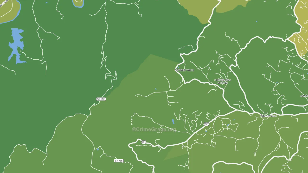 Wabun, VA Map of Burglary Rates