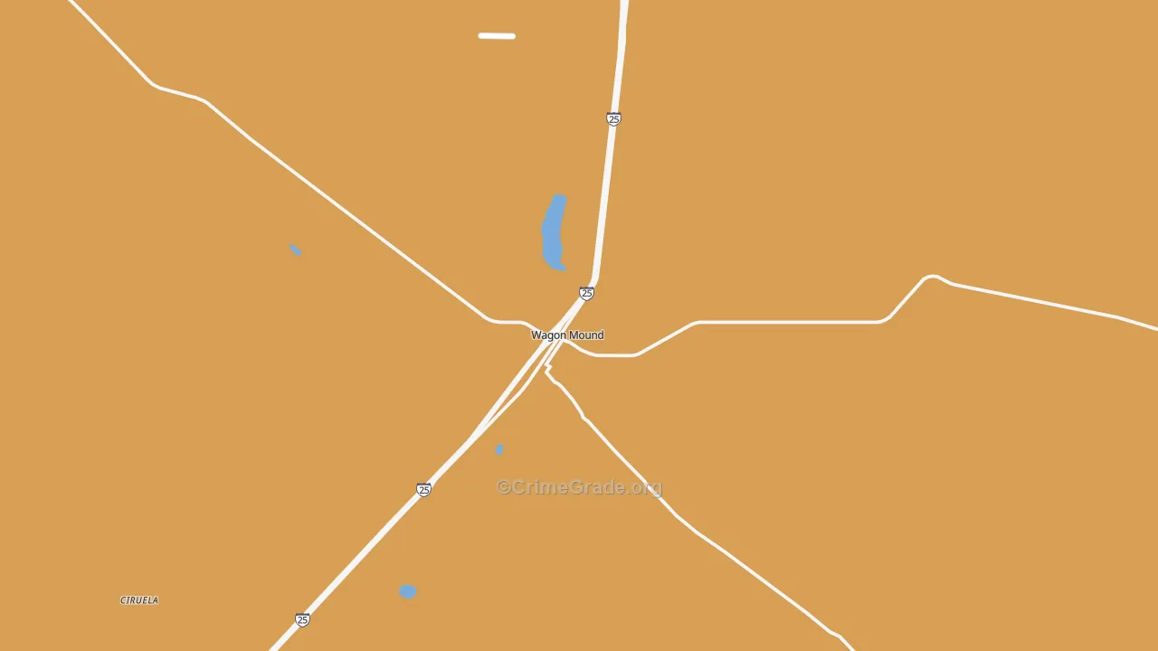 Wagon Mound, NM Map of Burglary Rates