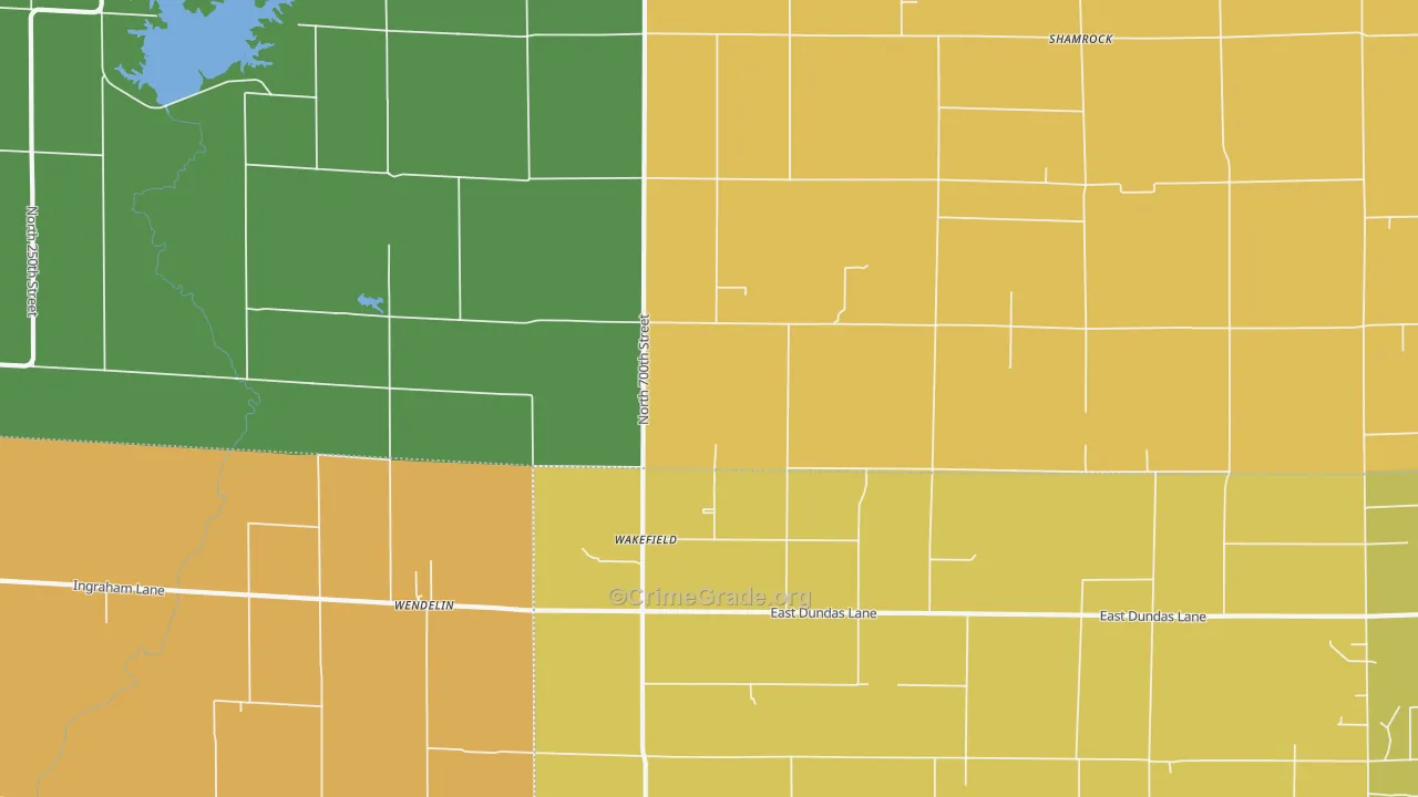 Wakefield, IL Map of Burglary Rates