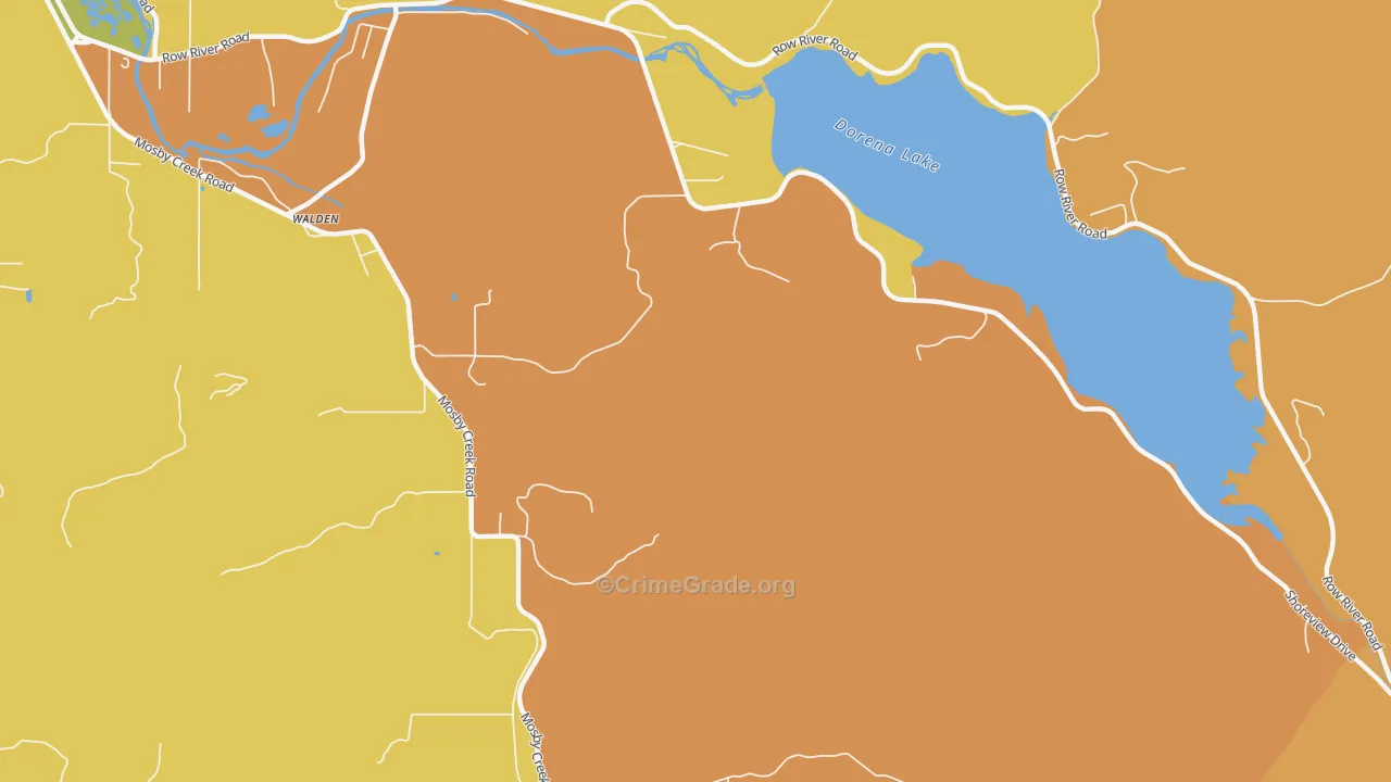 Walden, OR Map of Burglary Rates