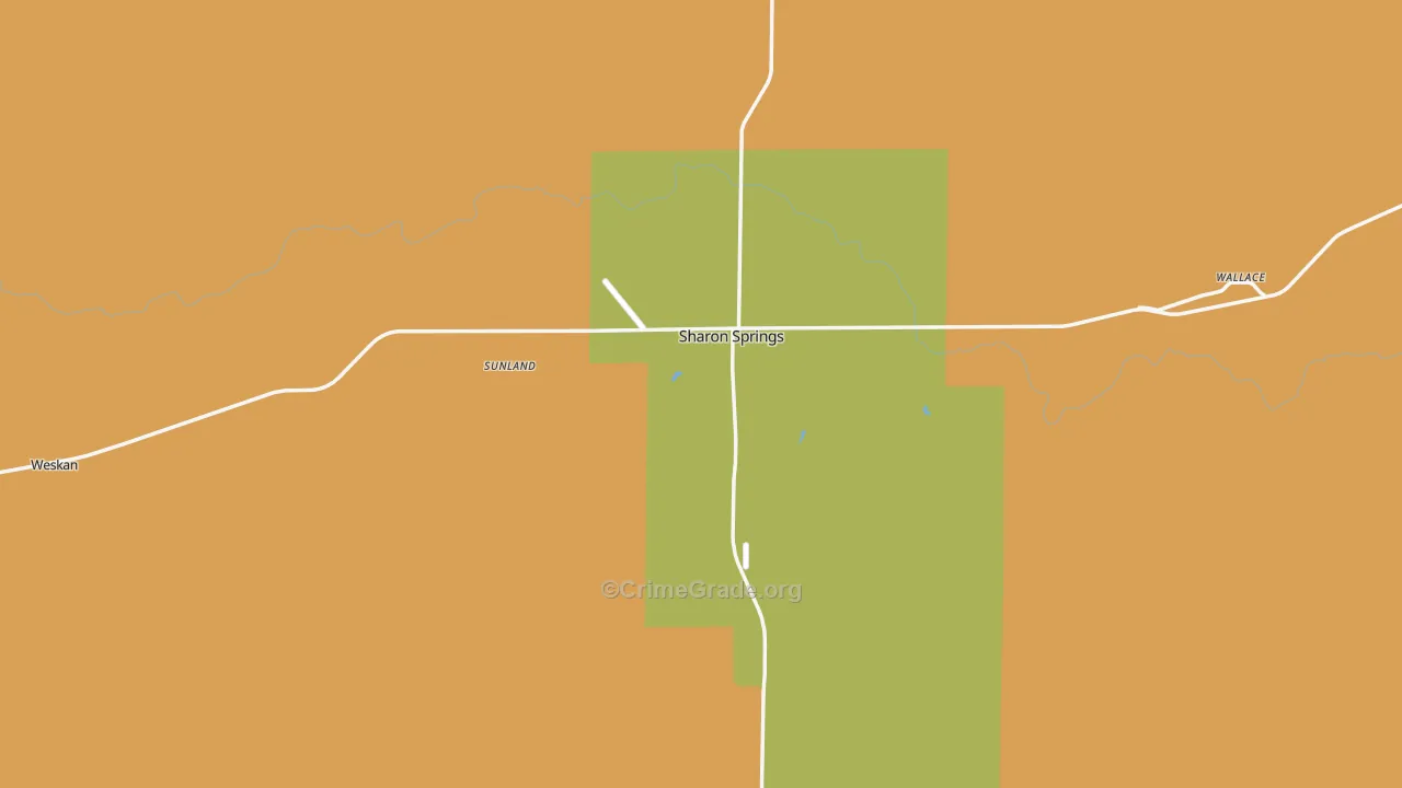 Wallace County, KS Map of Burglary Rates