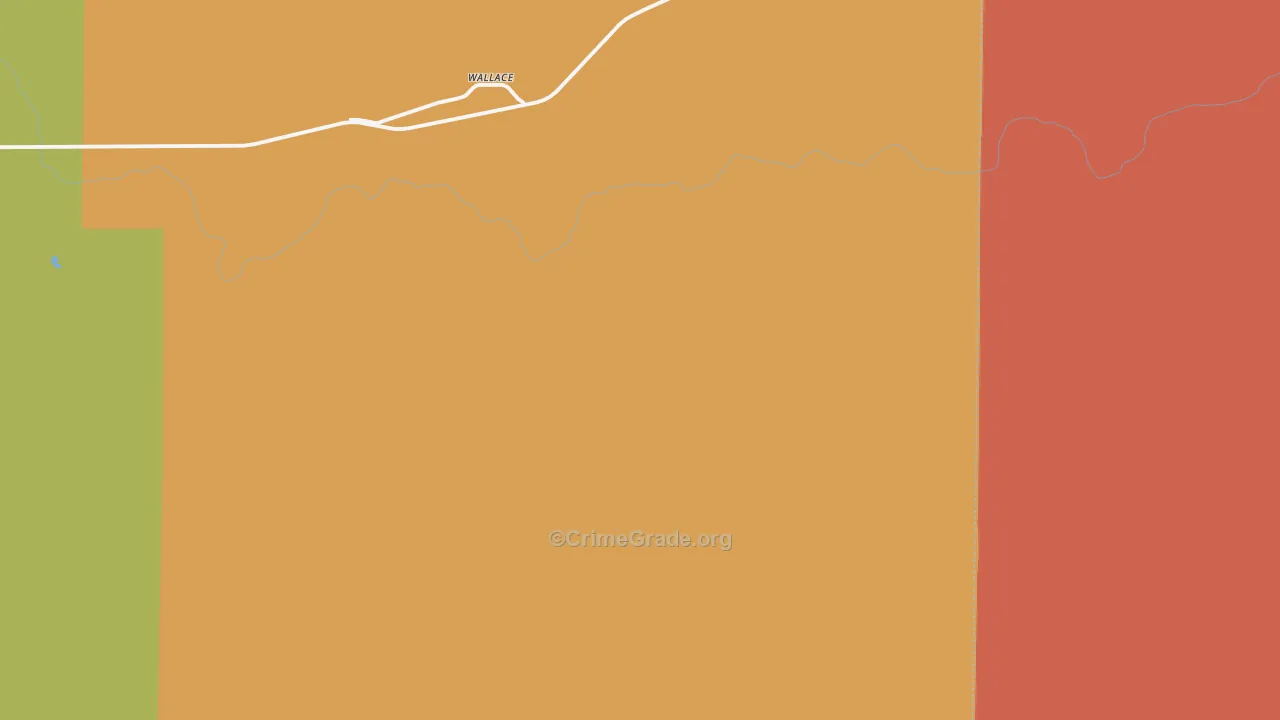 Wallace, KS Map of Burglary Rates