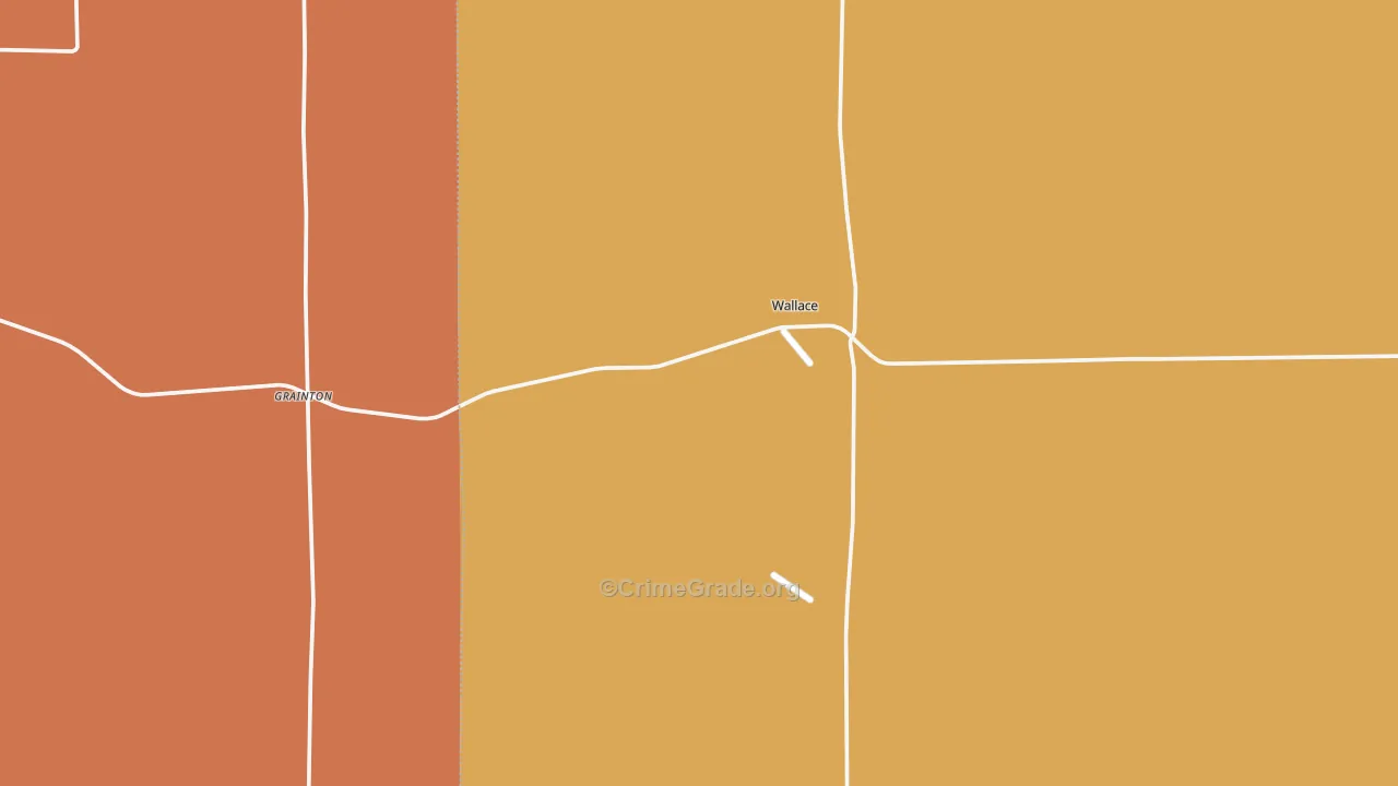 Wallace, NE Map of Burglary Rates