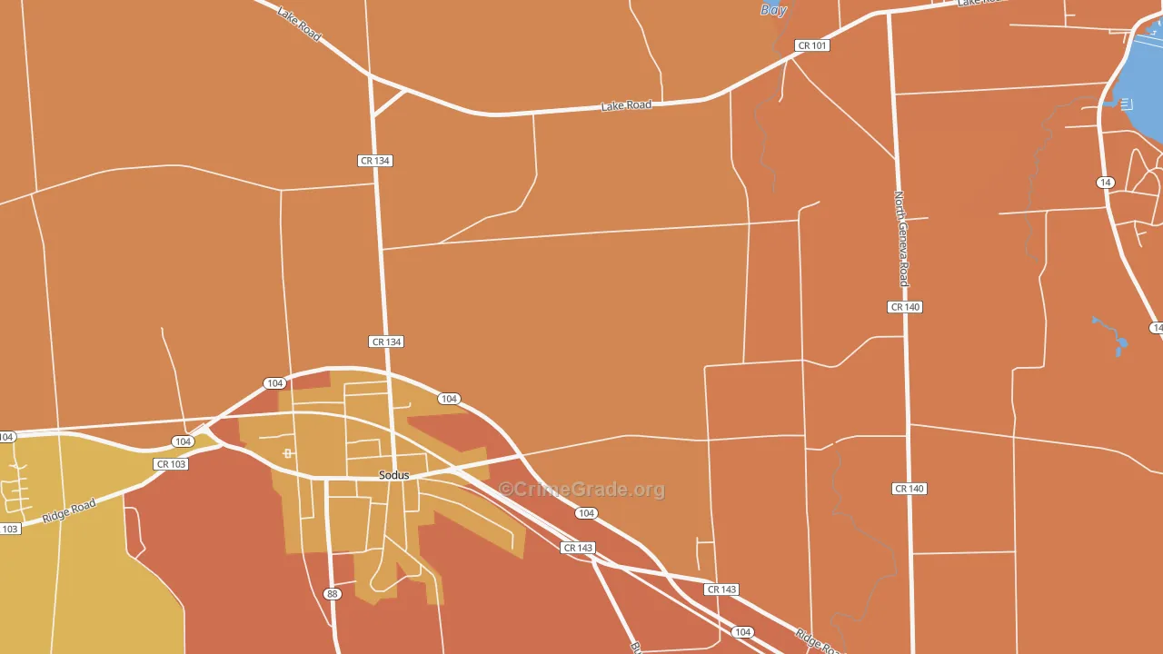 Wallington, NY Map of Burglary Rates