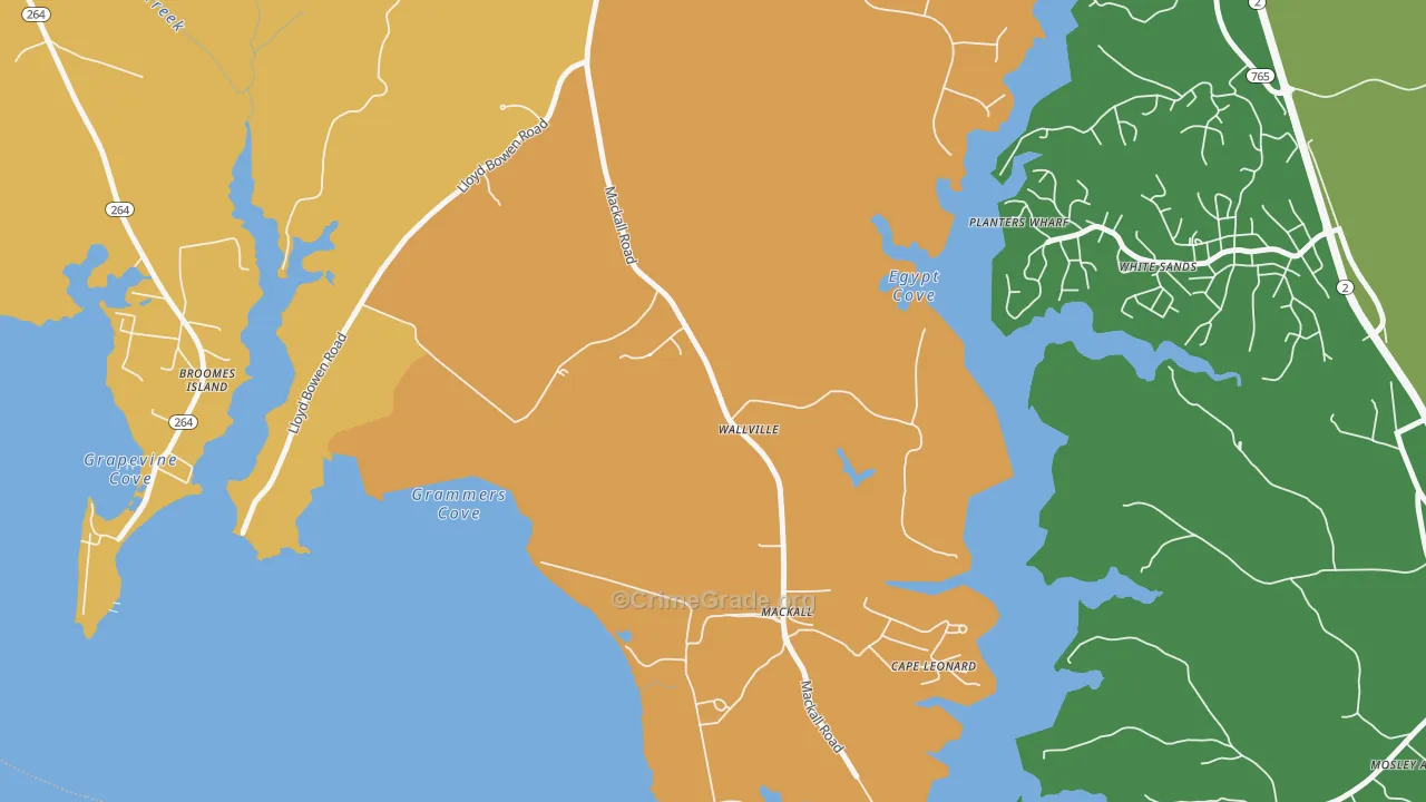 Wallville, MD Map of Burglary Rates