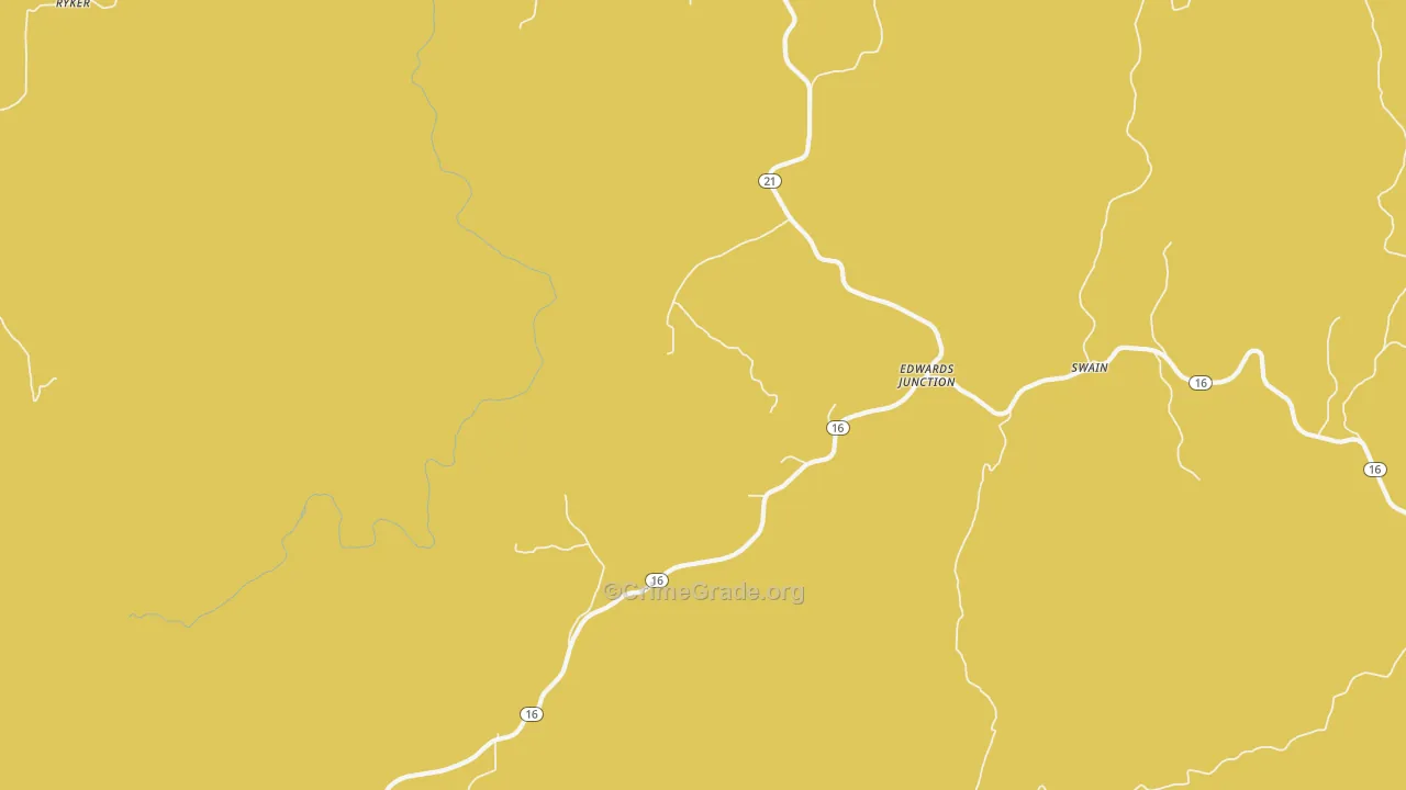 Walnut, AR Map of Burglary Rates