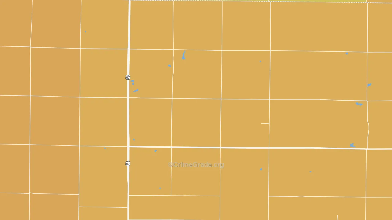 Walnut Grove, IL Map of Burglary Rates