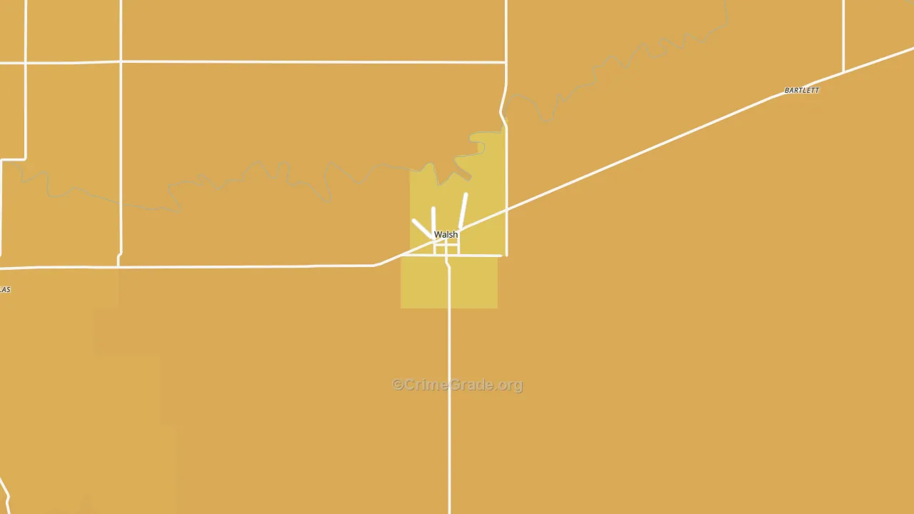 Walsh, CO Map of Burglary Rates