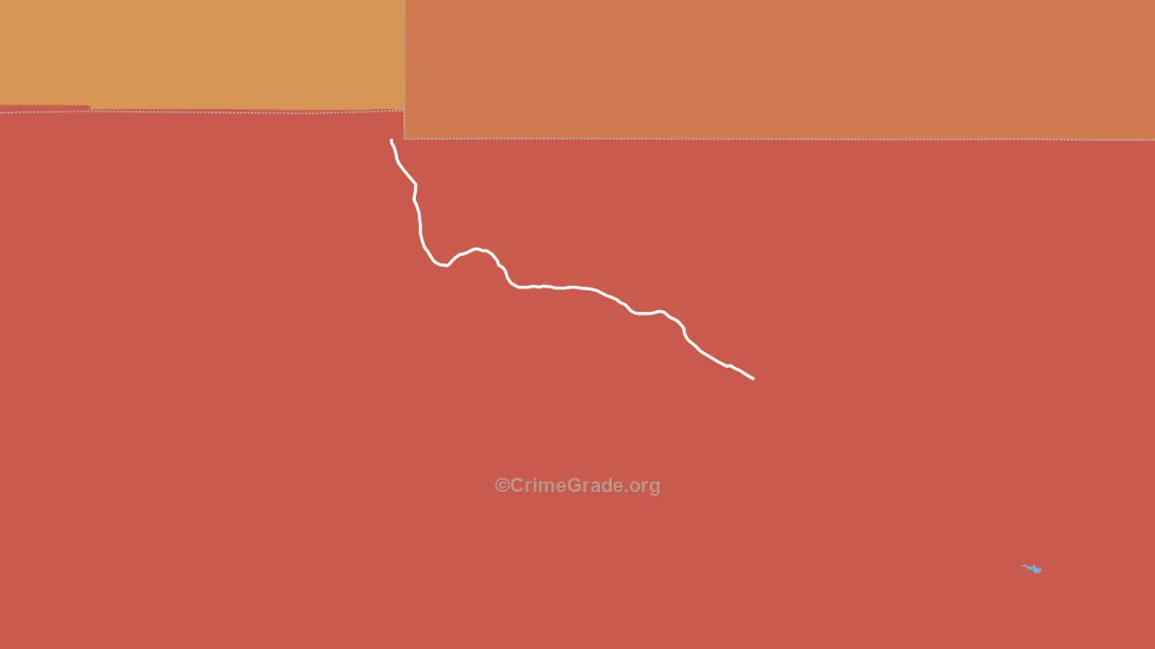 Waltman, WY Map of Burglary Rates