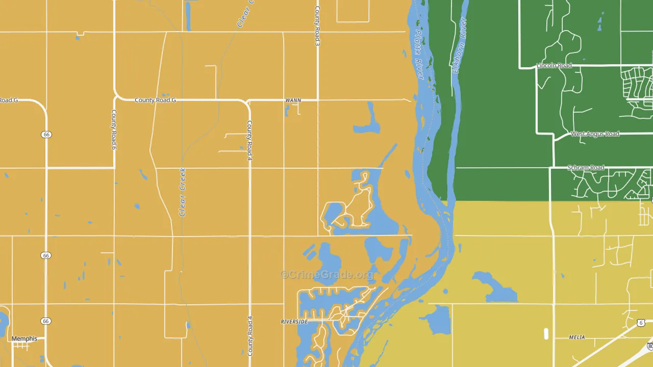 Wann, NE Map of Burglary Rates