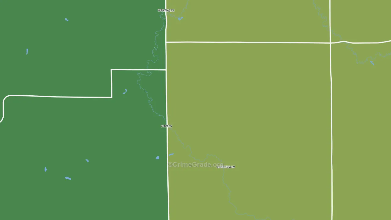 Wannaska, MN Map of Burglary Rates