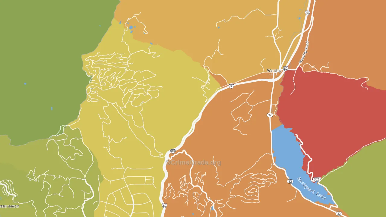Wanship, UT Map of Burglary Rates