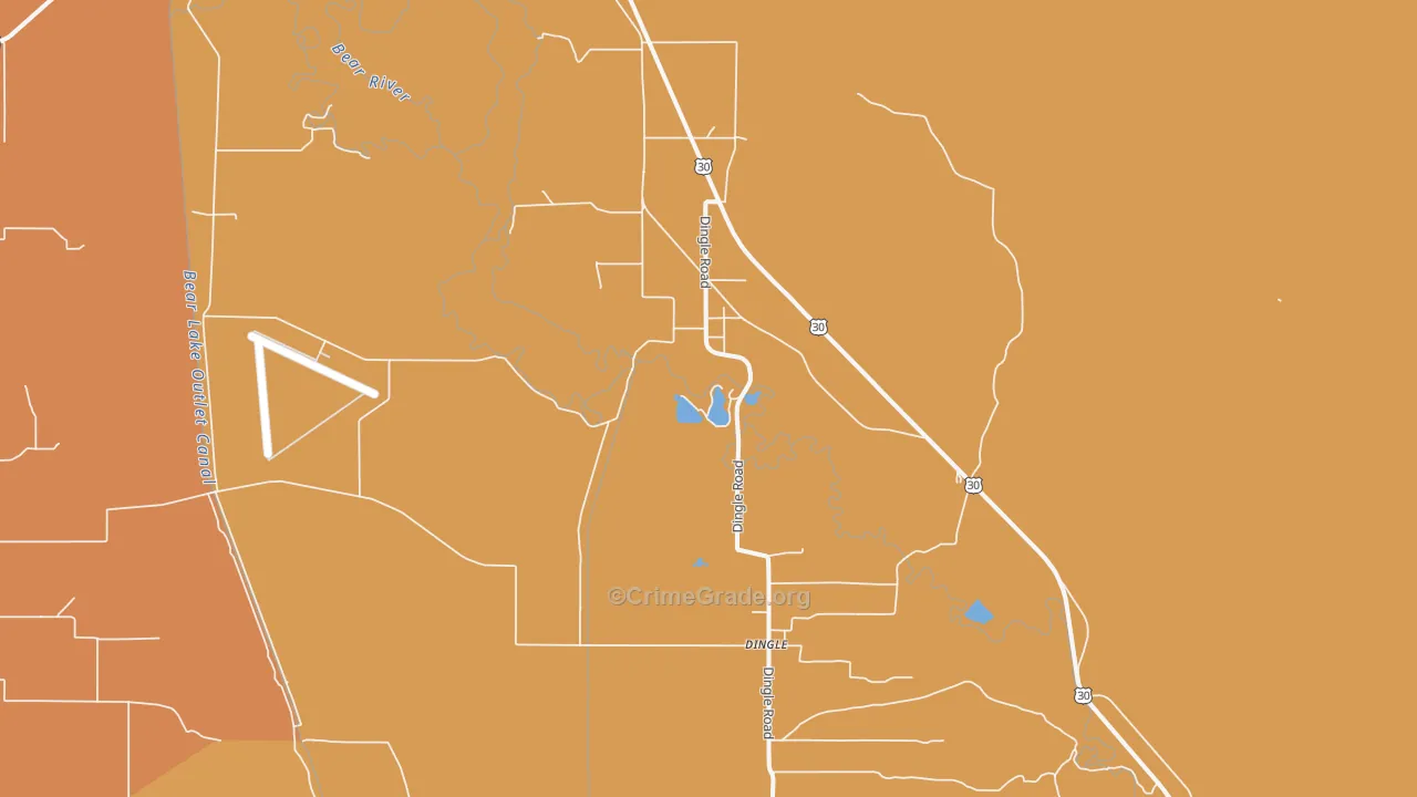 Wardboro, ID Map of Burglary Rates