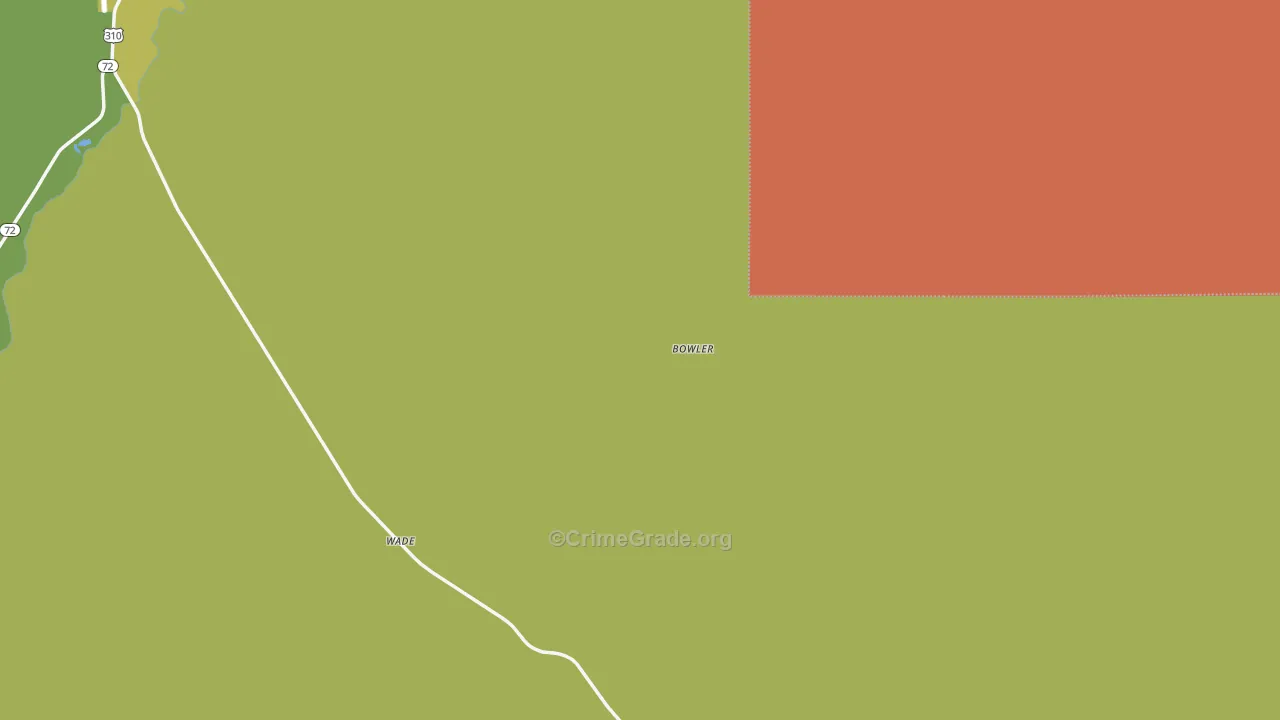 Warren, MT Map of Burglary Rates