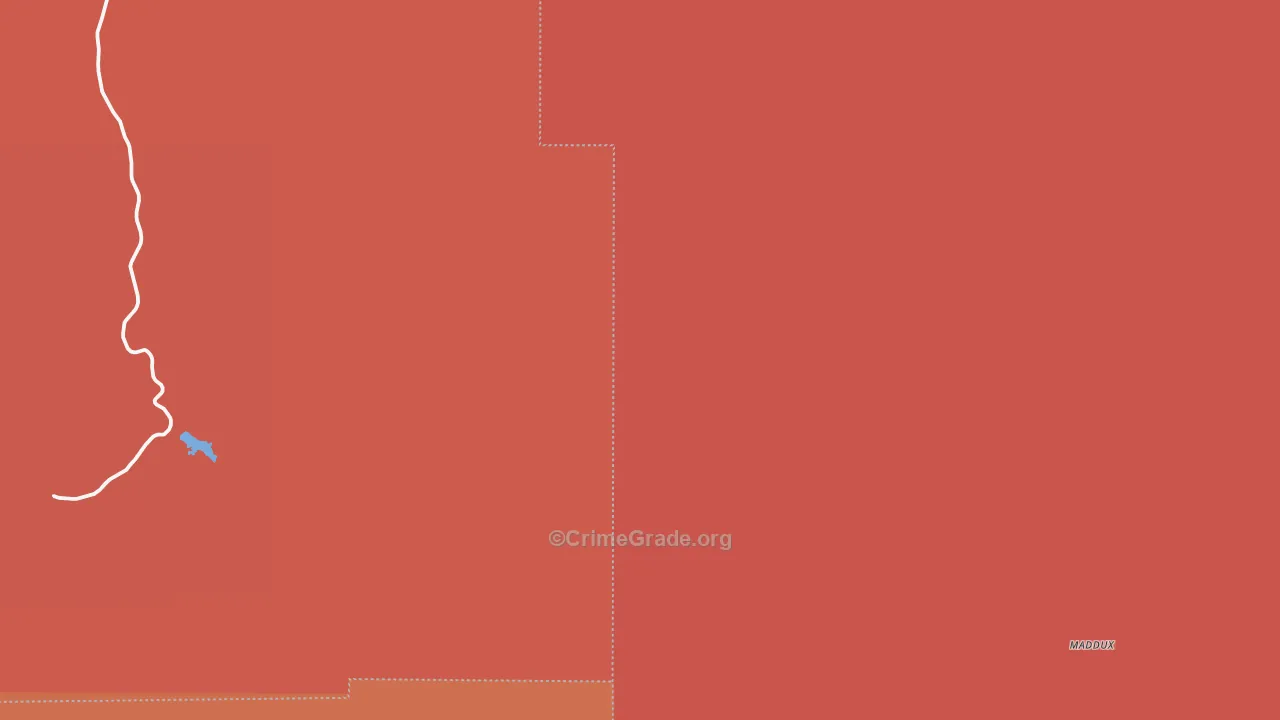 Warrick, MT Map of Burglary Rates