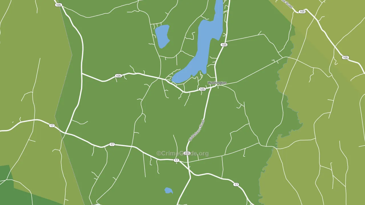 Washington, ME Map of Burglary Rates