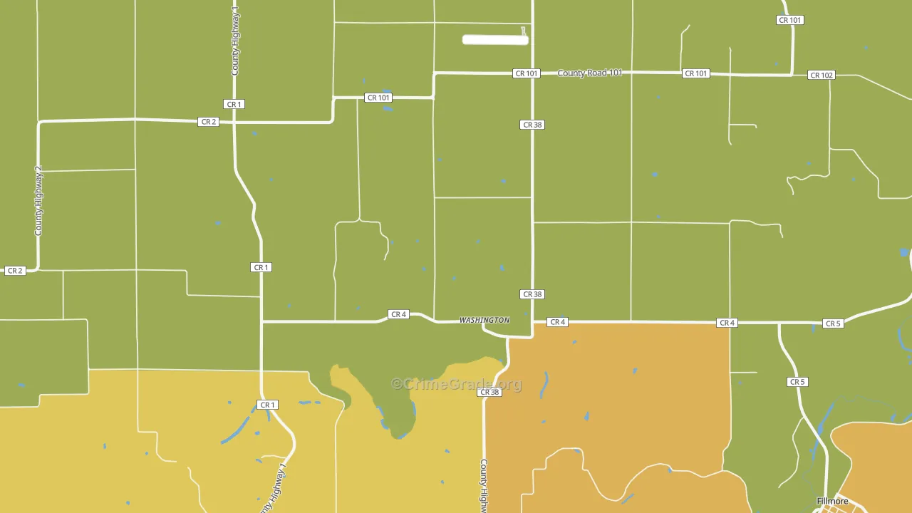 Washington, MN Map of Burglary Rates