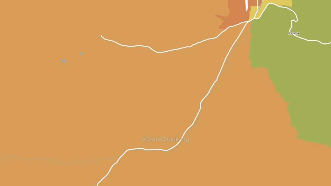 Washoe, MT Map of Burglary Rates