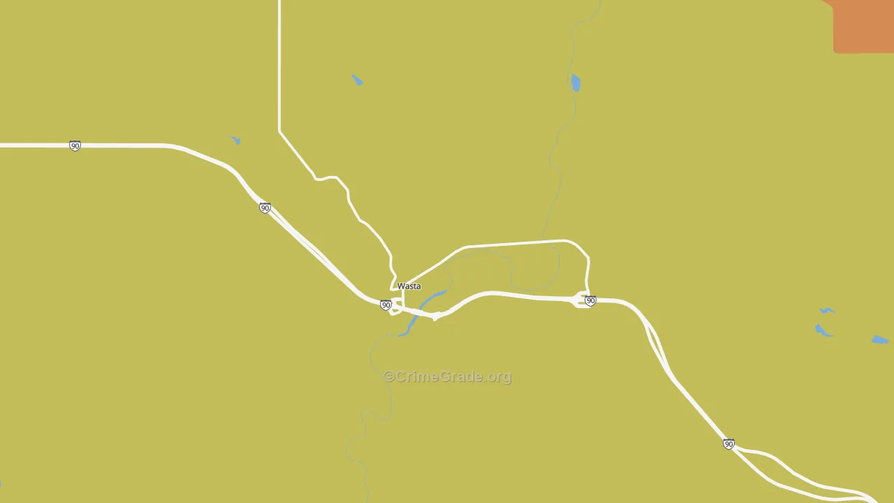 Wasta, SD Map of Burglary Rates