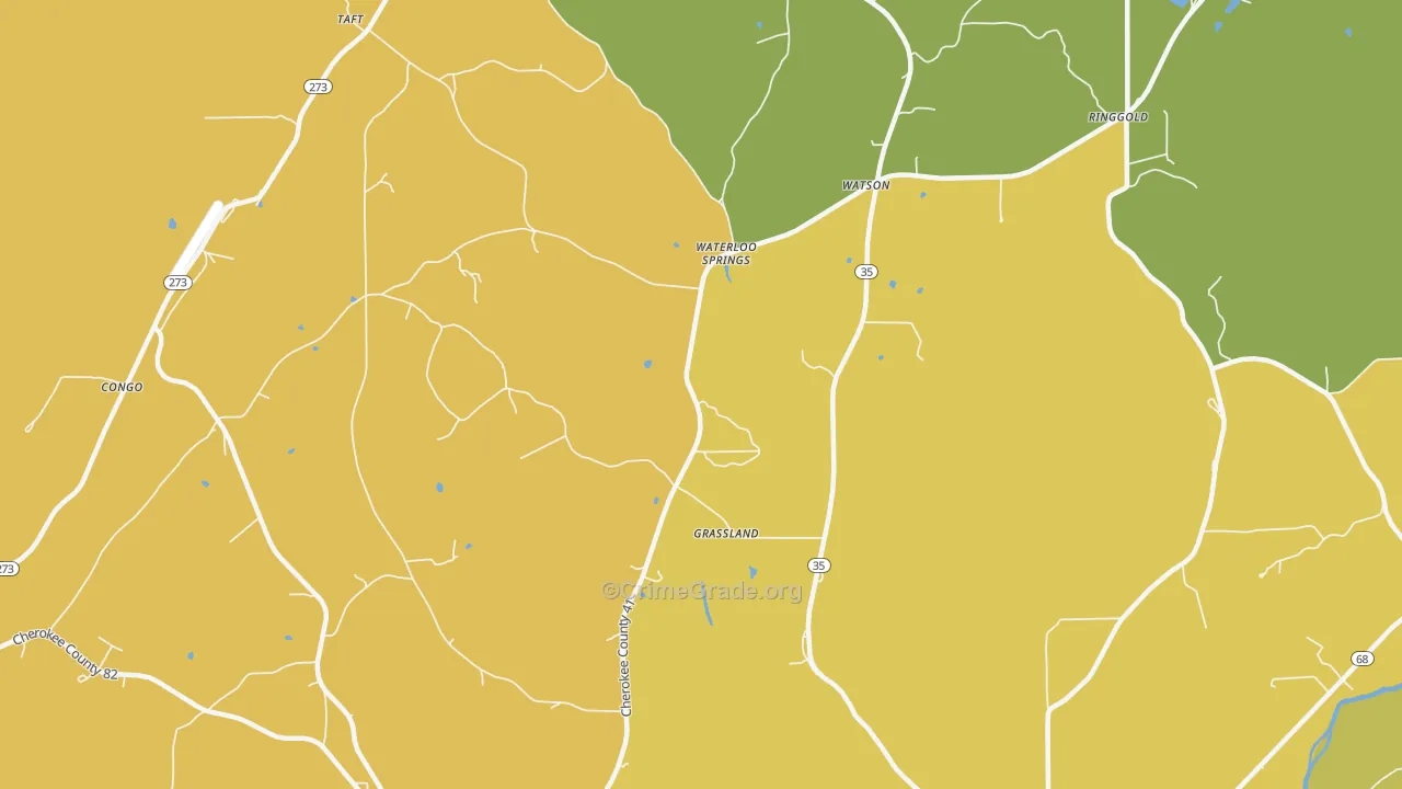 Watson, AL Map of Burglary Rates