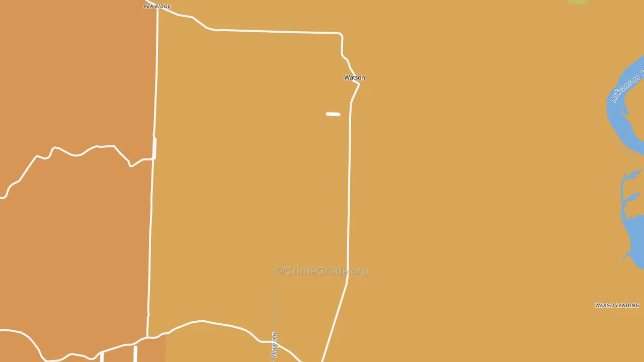 Watson, AR Map of Burglary Rates