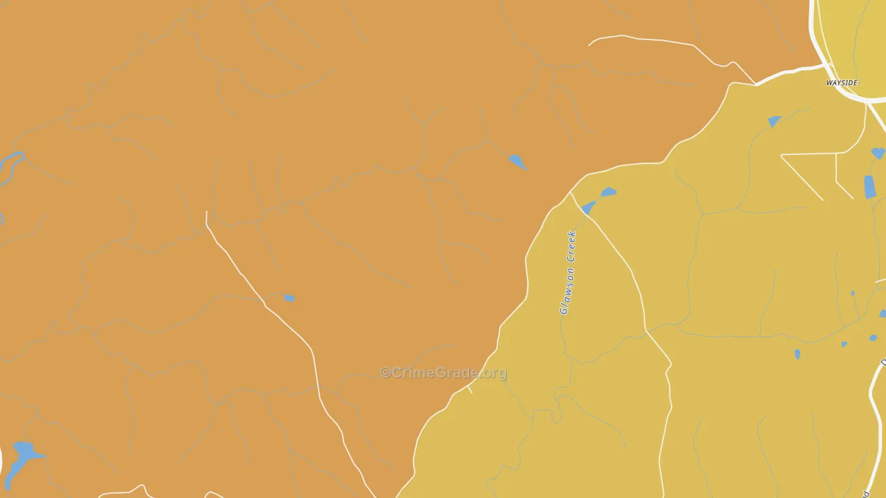 Wayside, GA Map of Burglary Rates