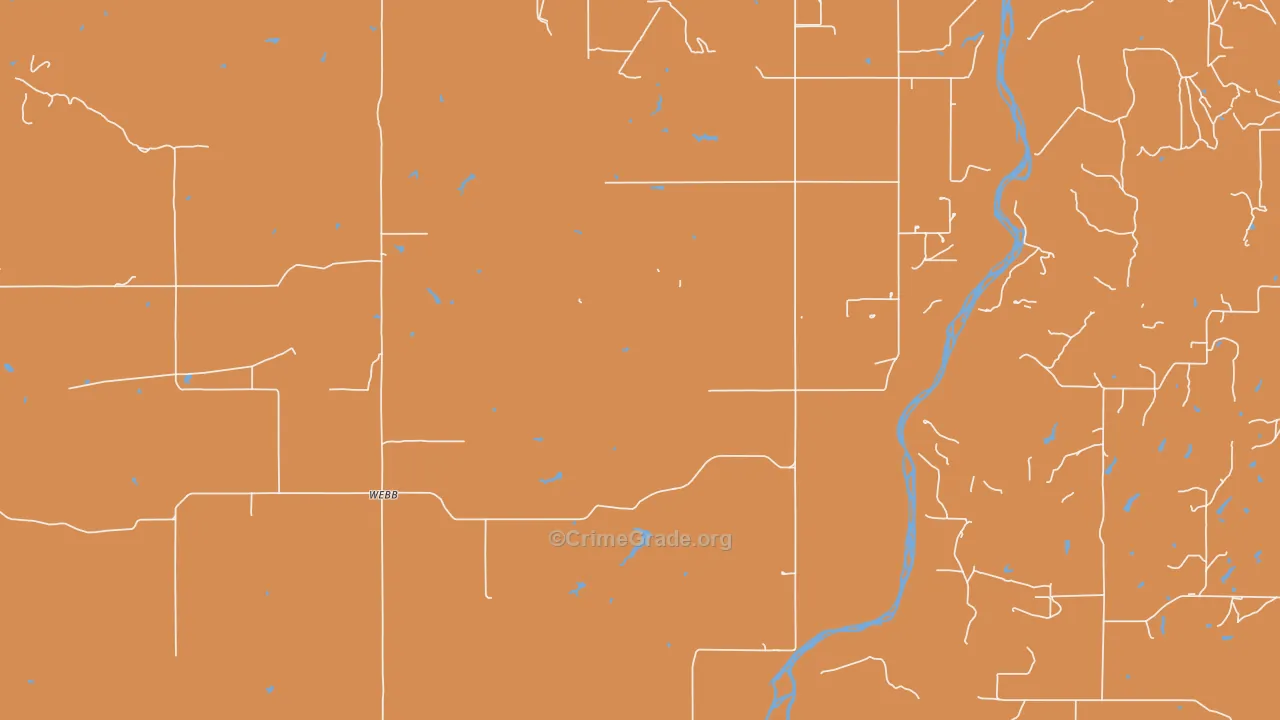 Webb, OK Map of Burglary Rates