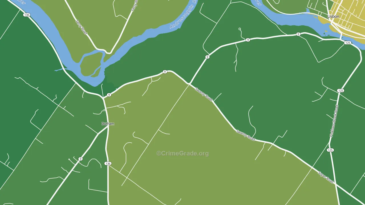 Webster Corner, ME Map of Burglary Rates