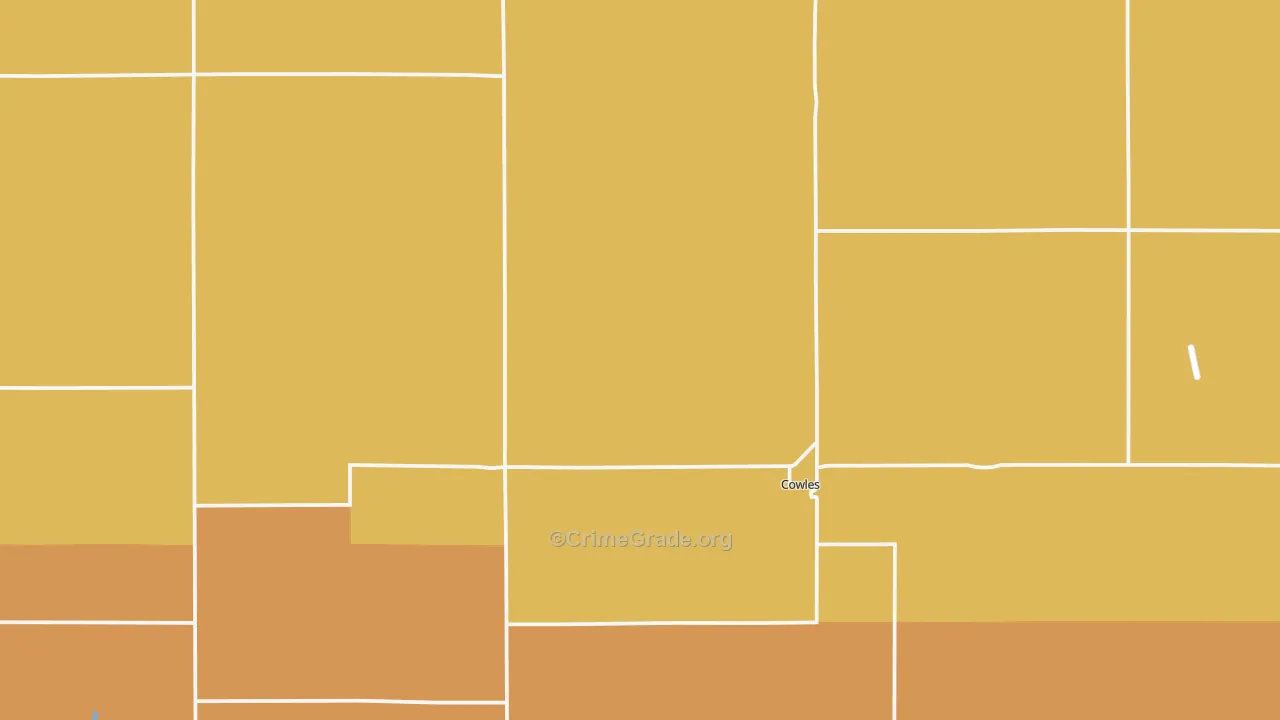 Webster County, NE Map of Burglary Rates