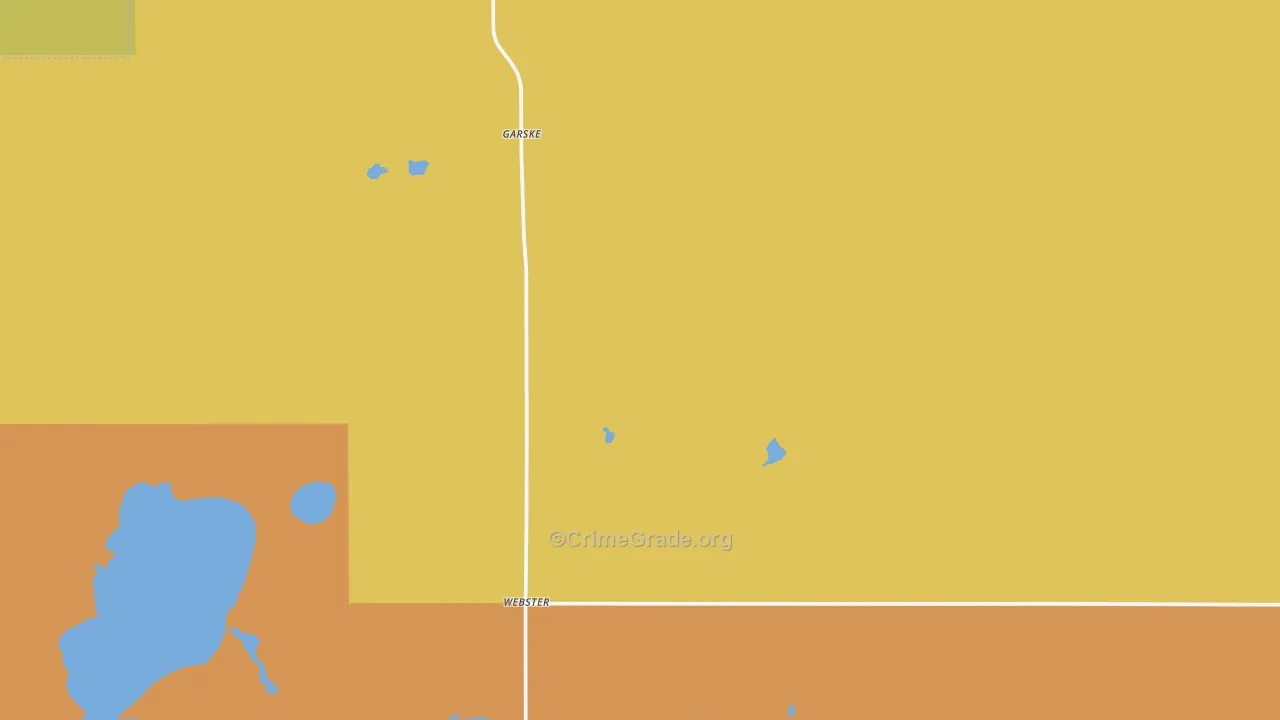 Webster, ND Map of Burglary Rates