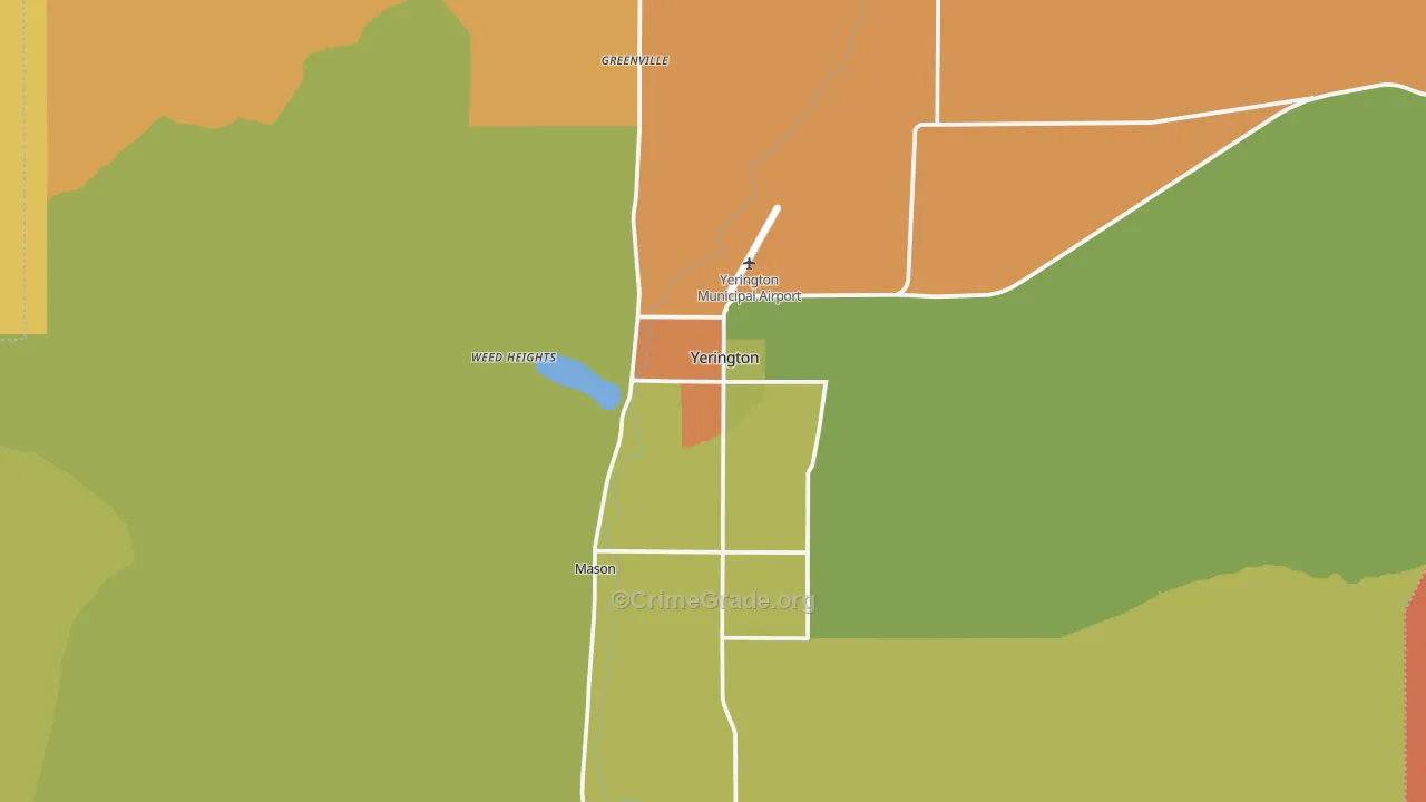 Weed Heights, NV Map of Burglary Rates