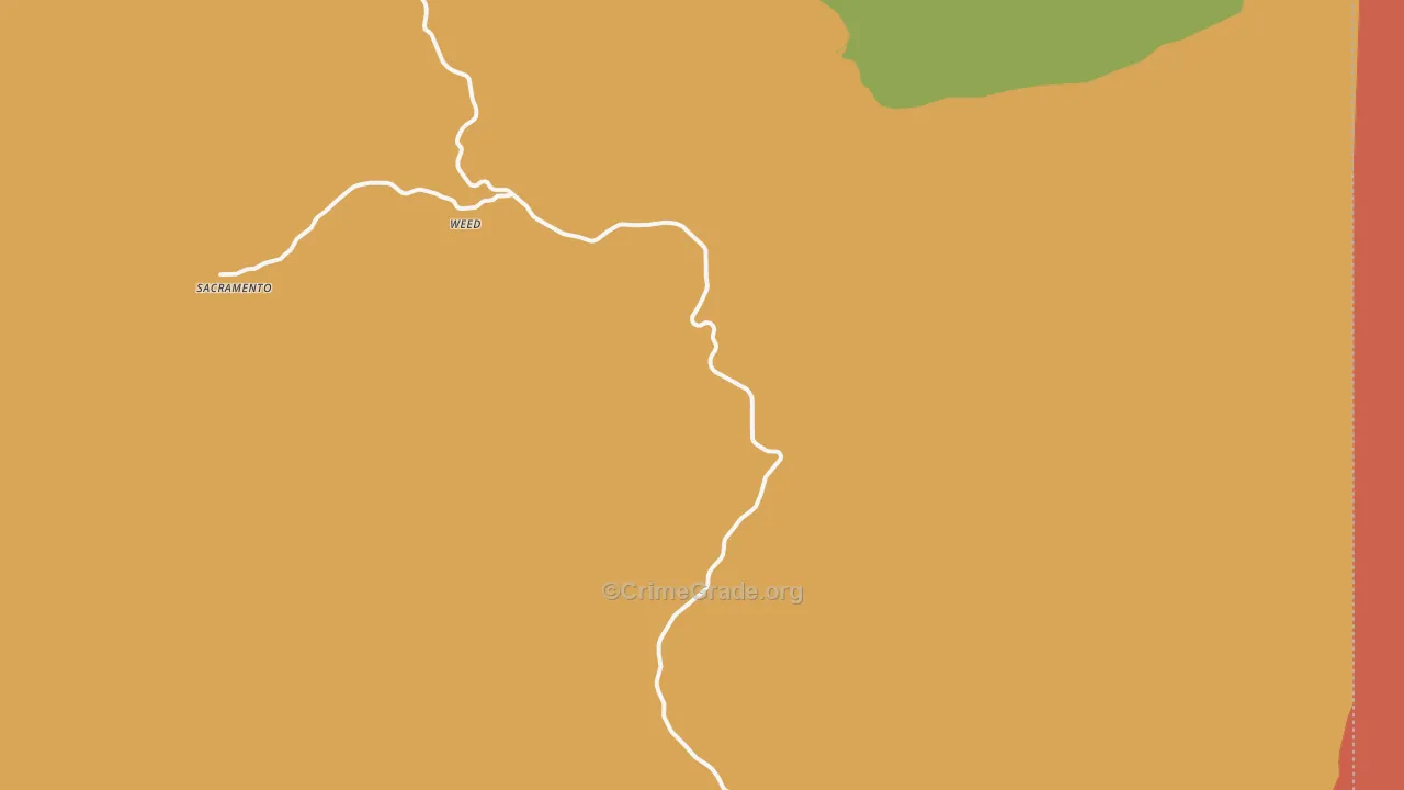 Weed, NM Map of Burglary Rates