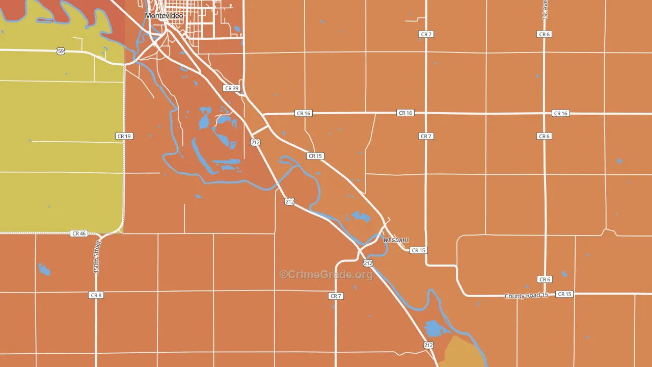 Wegdahl, MN Map of Burglary Rates