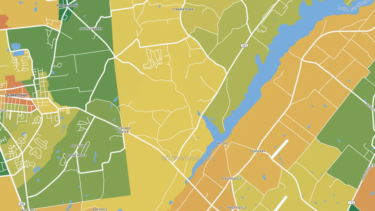 Weisel, PA Map of Burglary Rates