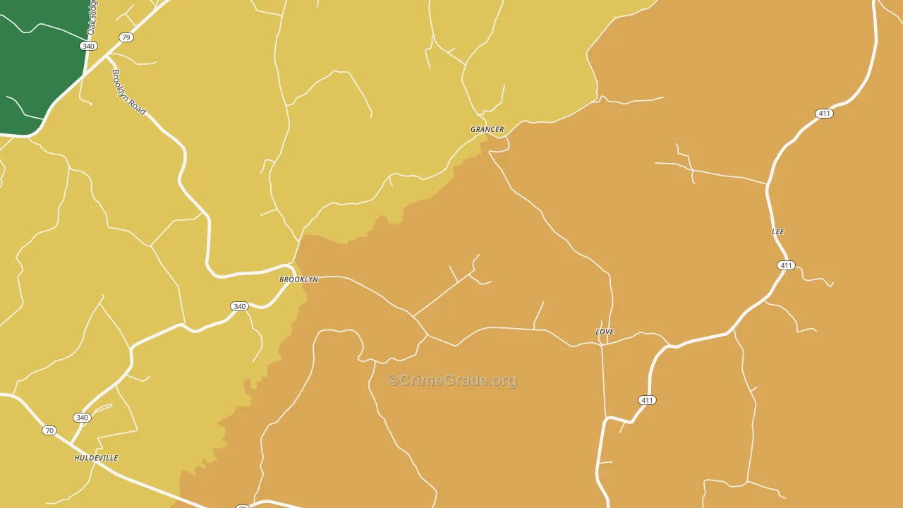 Welchs Creek, KY Map of Burglary Rates