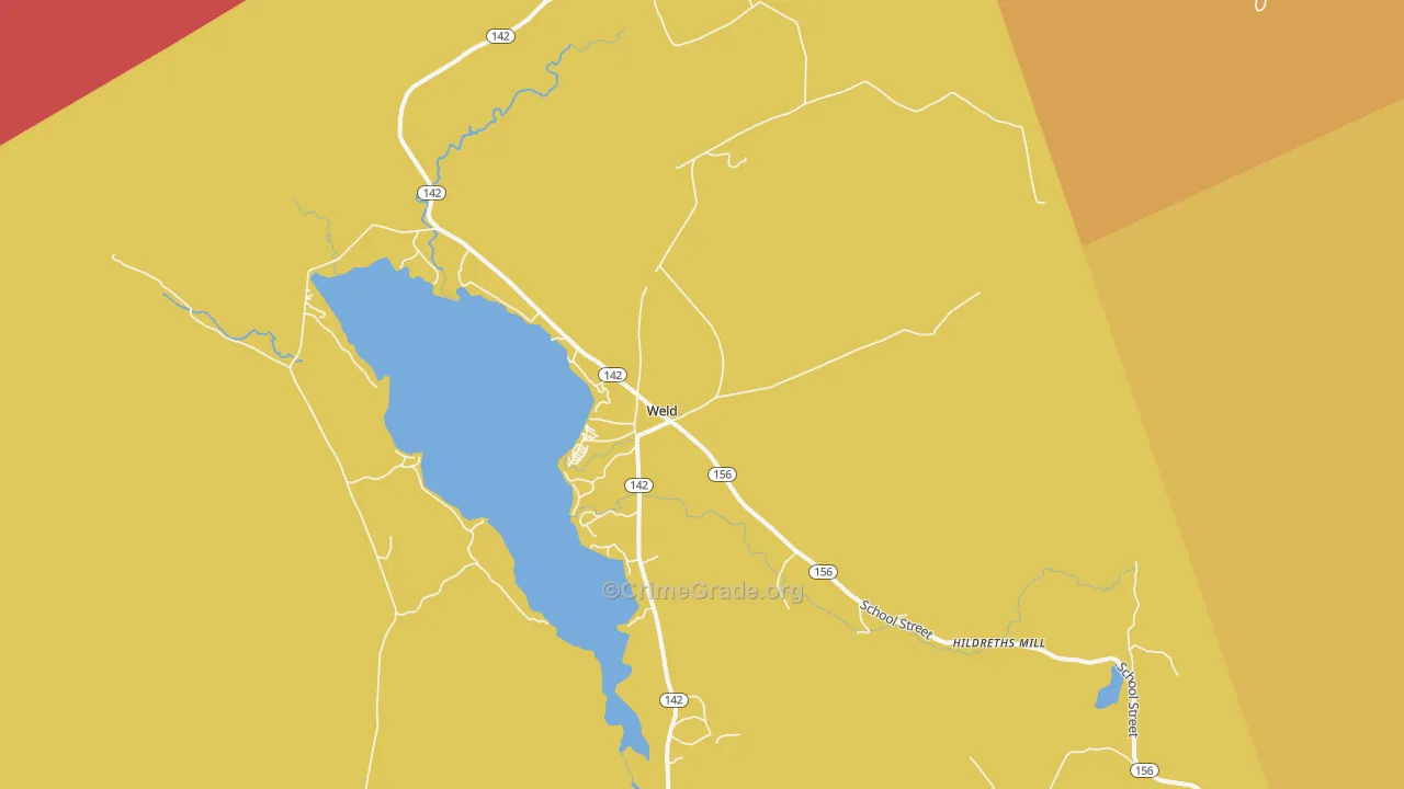 Weld, ME Map of Burglary Rates
