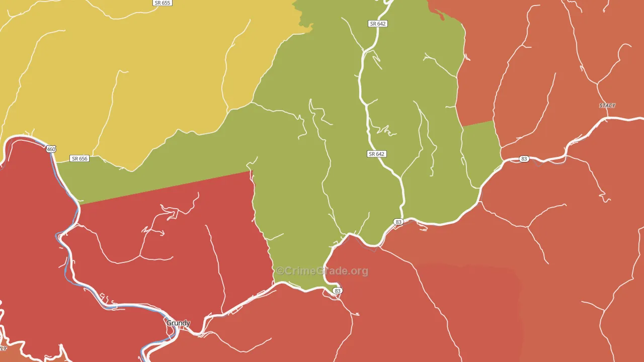 Weller, VA Map of Burglary Rates