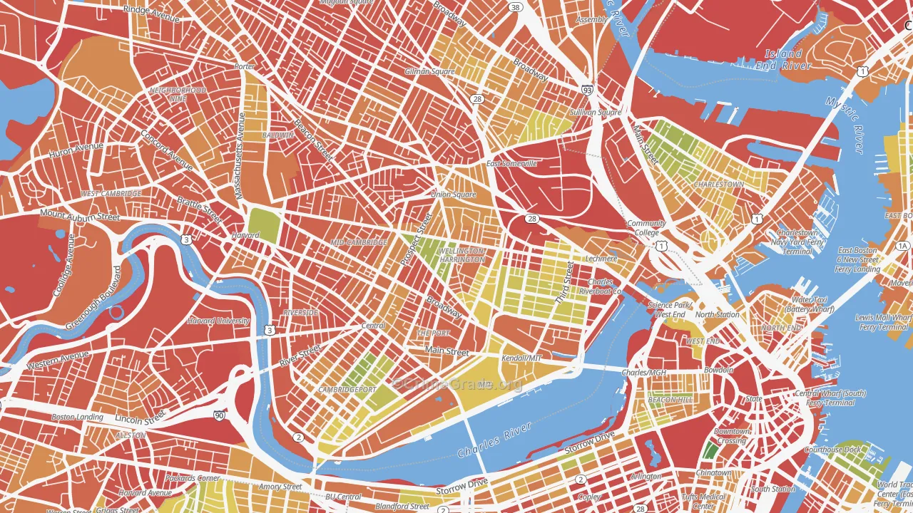 Wellington-Harrington, Cambridge, MA Map of Burglary Rates