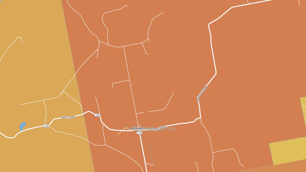 Wellington, ME Map of Burglary Rates